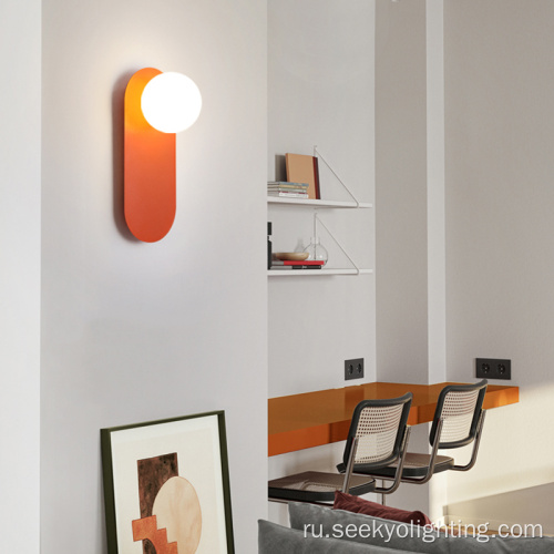 Поразительный апельсиновый минималистский стен
